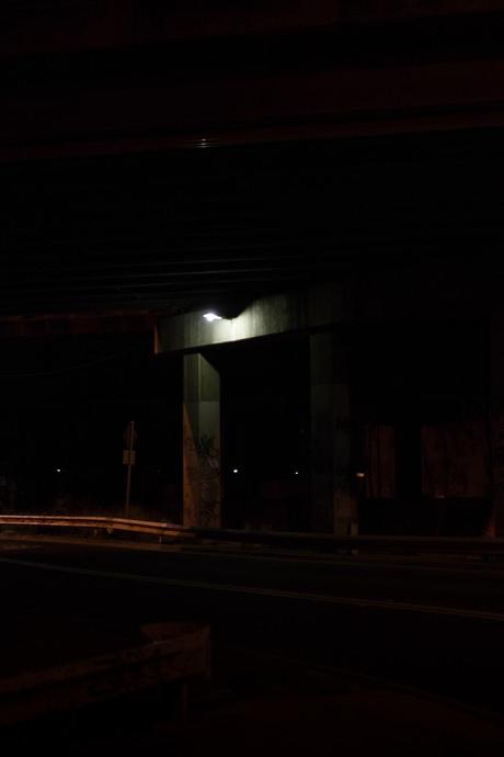 Road at rest road overpass at night