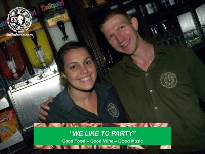 Working Wednesdays: A Tribute to My Friends and Heroes of PJs Parramatta, Australia Working on the bar with Laura.
