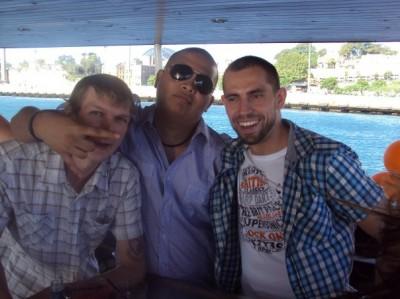 Working Wednesdays: A Tribute to My Friends and Heroes of PJs Parramatta, Australia Chilling with Chris the chef and Michael Gomez who worked on the bar with me.