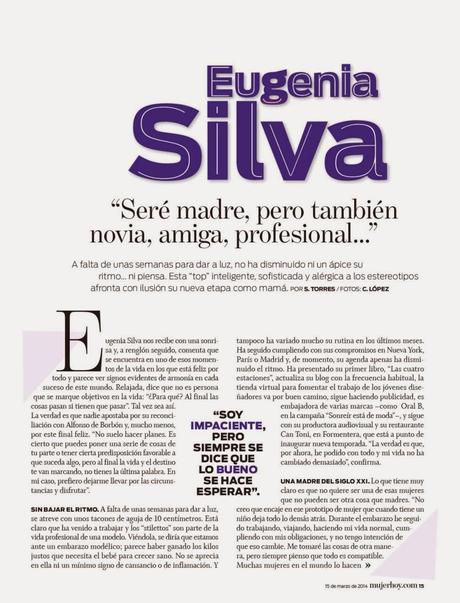 Eugenia Silva - Mujer Hoy Magazine Spain, March 2014 Eugenia Silva - Mujer Hoy Magazine Spain, March 2014