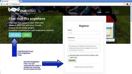 Using a Chatwing Chatroom on Your Site Register