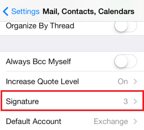Set up your signature for your account.