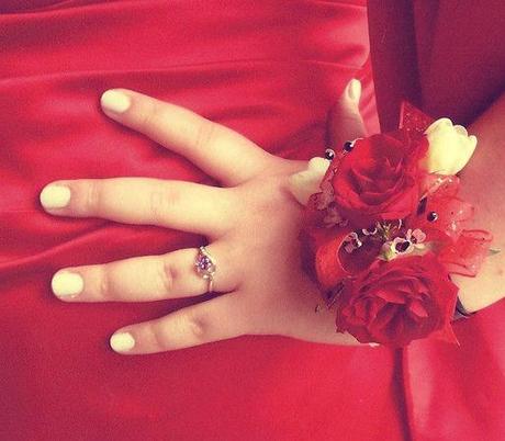 roses freesia red corsage