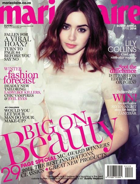 Lily Collins - Marie Claire Magazine South Africa, April 2014 - Paperblog
