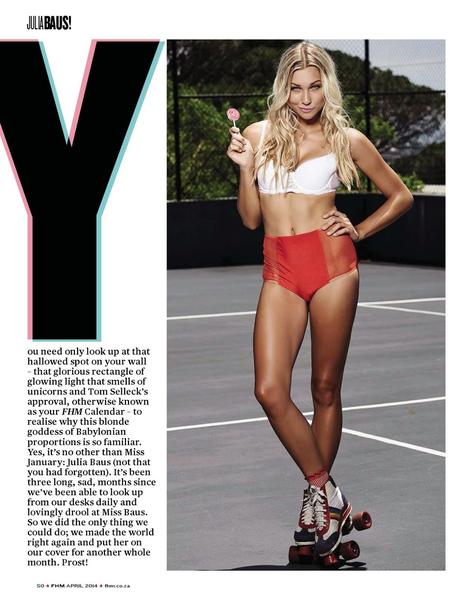 Julia Baus - FHM Magazine South Africa, April 2014