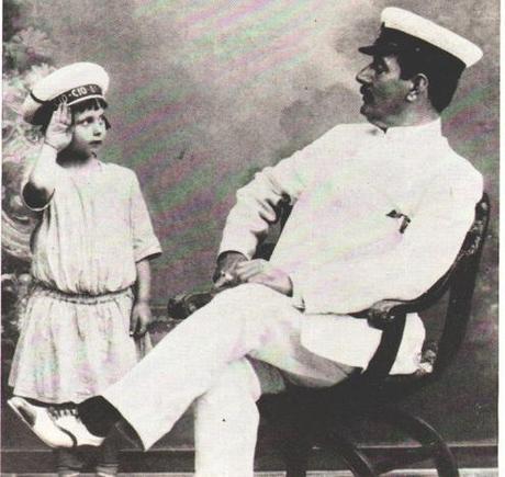 Puccini as Pinkerton with Bibi, his step-granddaughter (pinterest.com)