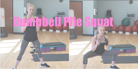 The Booty and Thighs Trifecta plie squat with weight