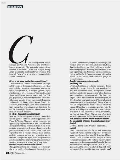 Vanessa Paradis For Lexpress Styles Magazine, France, March 2014 Vanessa Paradis For Lexpress Styles Magazine, France, March 2014