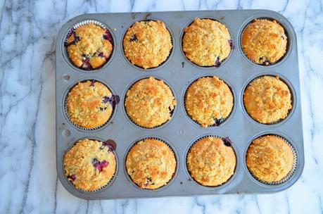 Blueberry Oatmeal Muffins - Smell of Rosemary