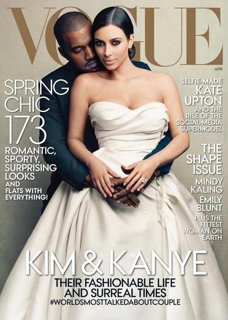 Kim and Kanye Cover April’s Vogue Cover