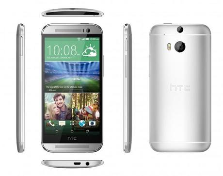 HTC One (M8) in silver