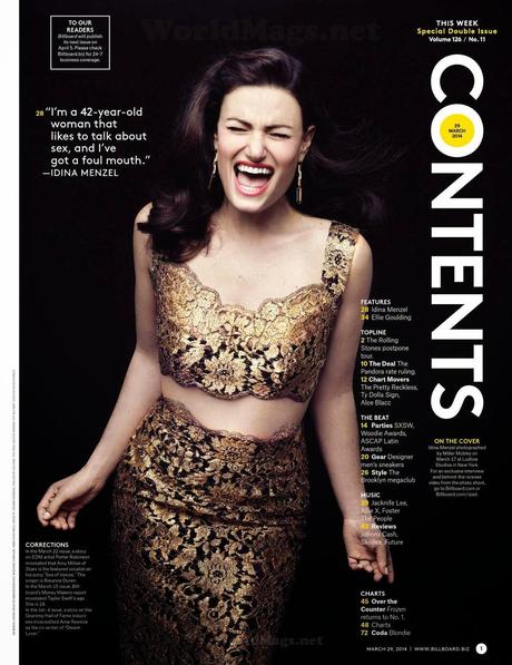 Idina Menzel for Billboard Magazine, March 2014