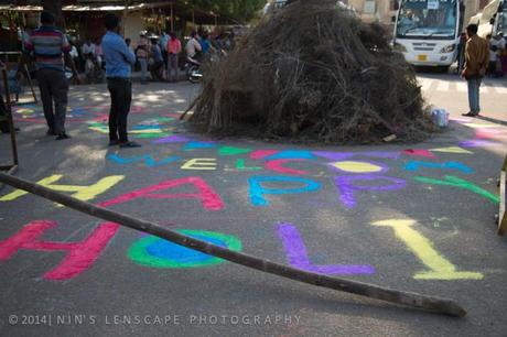 The preparation of Holi festival, the day before.
