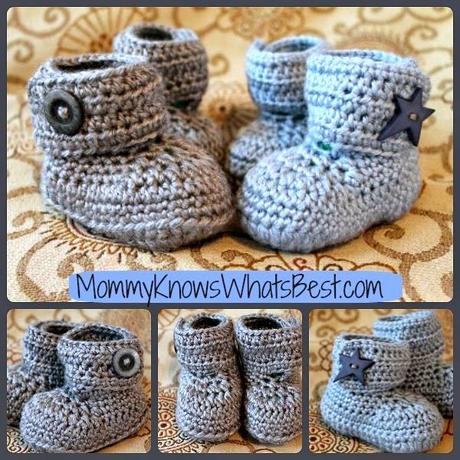 Crochet Baby Booties from Quartered Heart Crochet crochet baby booties