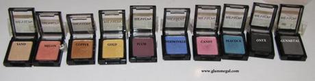 REVLON COLORSTAY SHADOW LINKS EYESHADOW SWATCHES REVLON SINGLE EYESHADOWS SWATCHES OF ALL 20