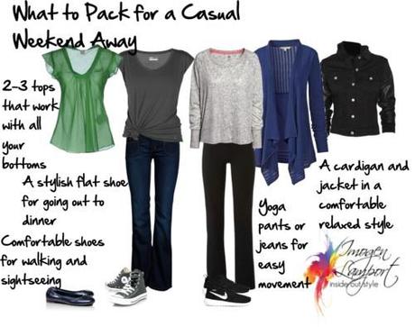 what to pack for a casual weekend away