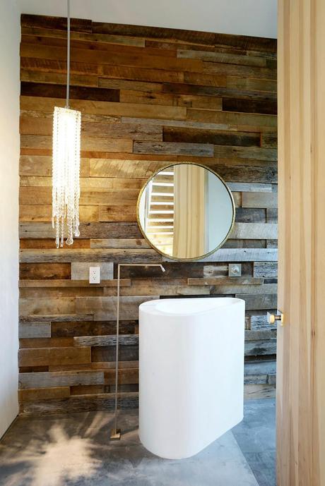 Another example of rough luxe design Eclectic design bathroom Artful Display of Lines and Japanese Influences: Project 355 Mansfield in California