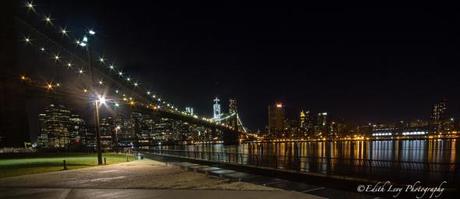 New York, Dumbo, Brooklyn Bridge, city lights, Manhattan, skyline, night photography, long exposure, travel photography