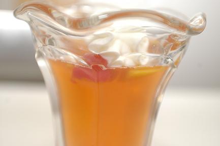 Peach Jell_O with no sugar added fruit cocktail -- a classic
