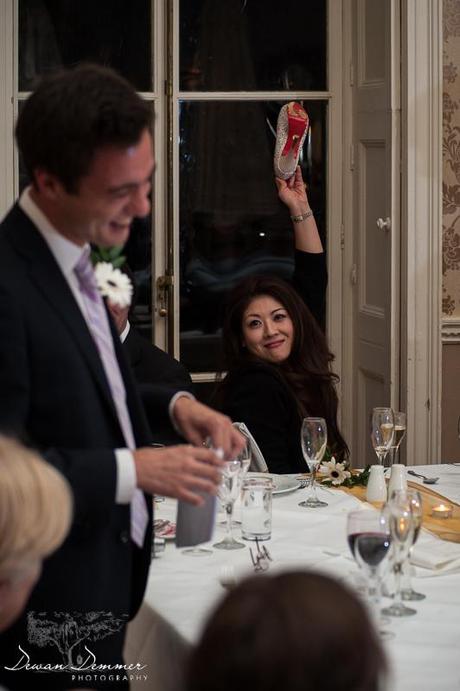Fun and Games at the Wedding dinner in the cotswolds