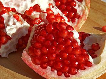 Pomegranate close up