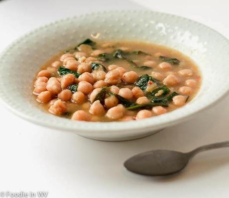 Spicy Beans and Wilted Greens