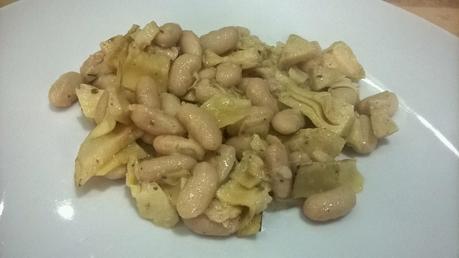 Artichoke baked beans