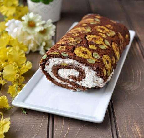 Patterned Swiss Roll Cake