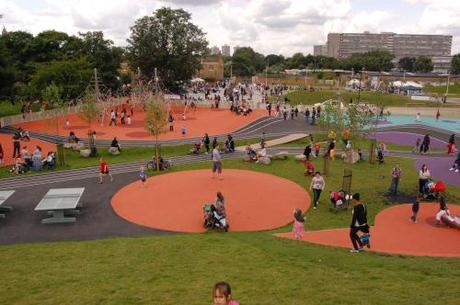 Burgess Park Play Area, Walworth, London - Overview
