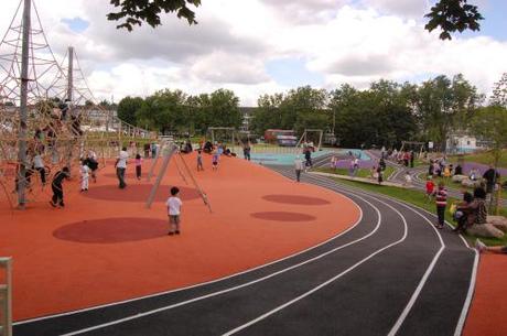 Burgess Park Play Area, Walworth, London - General View