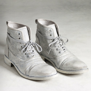 Booted In White:  John Varvatos Fleetwood Lace Boot