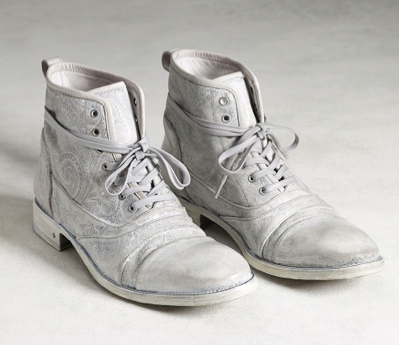 Booted In White:  John Varvatos Fleetwood Lace Boot