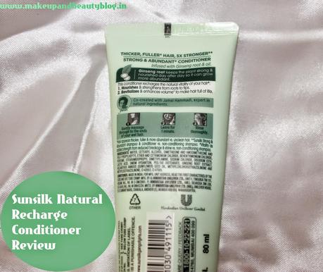 Sunsilk Natural Recharge Conditioner Review