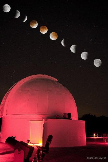 Lunar eclipse at George Observatory