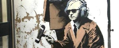 A new Banksy? GCHQ-mocking graffiti