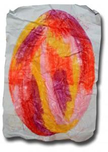 Crayoned and Dyed Egg series – number four
