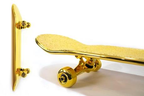 Nothing Screams Baller Like a Gold Plated Skateboard
