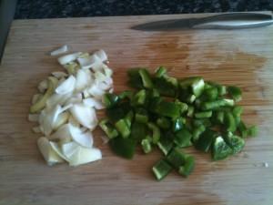 Chopped Green Peppers & Onions