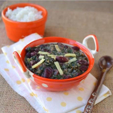 Nagaland -- Betang Meh (Kidney Beans with mustard greens & ginger)