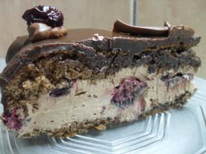 Chocolate Mousse Cake with Cherries