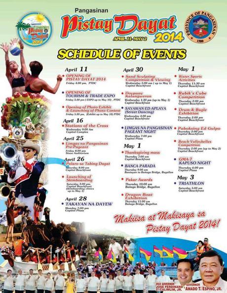 Kalongkong Hiker - Pista'y Dayat 2014 Schedule of Events