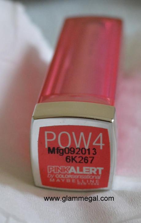 maybelline pink alert lipstick pow 4 review and swatches