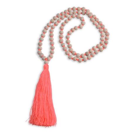 Coral Tassel necklace