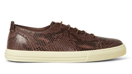 Luxe At A New Low:  Gucci Python Low-Top Sneakers
