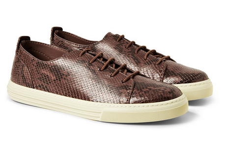 Luxe At A New Low:  Gucci Python Low-Top Sneakers