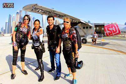 Fast and Furious star Michelle Rodriguez goes skydiving in Dubai