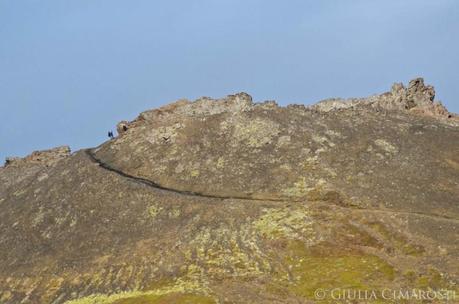 A lucky climber on top of Saxholl