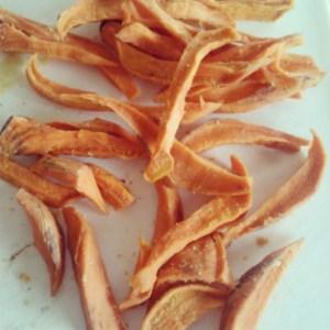 Raw sweet potato fries are also delish. 