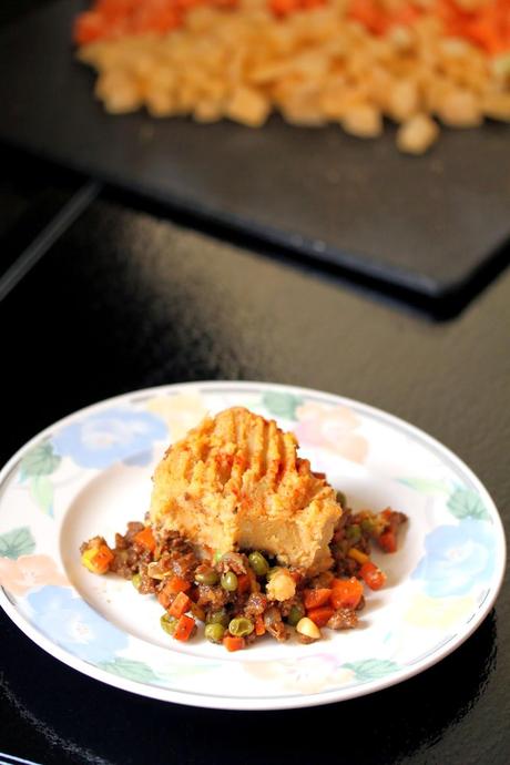 Vegan Shepherd's Pie with Sweet Potato Topping!
