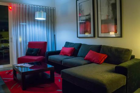 Hotel Red Sofa
